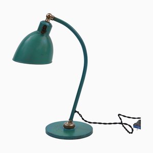 Lampada Popular blu e verde di Bünte & Remmler, anni '30