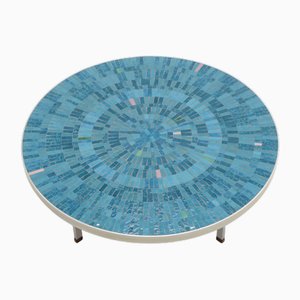 Mesa de centro de mosaico atribuida a Berthold Müller-Oerlinghausen, Alemania, años 60