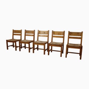 Vintage Danish Chairs by Tage Poulsen for Gramrode Møbelfabrik, 1970s, Set of 5