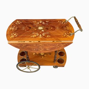 Chariot de Service Pliant Rond sur Roulettes, 1950