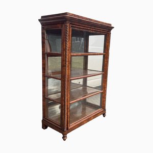 Vitrine Biedermeier Antique en Placage de Noyer, 1830s