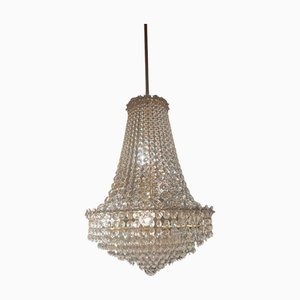 Small Vintage Basket Chandelier, 1940s