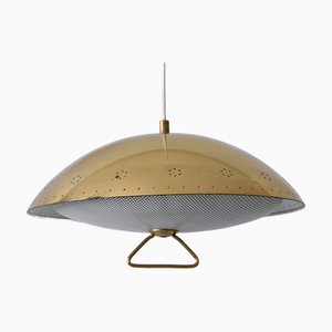 Mid-Century Modern Perforated Metal Pendant Lamp, Germany, 1950s