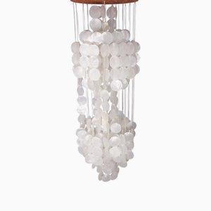 Vintage Deckenlampe mit Muschel aus Nylonfäden, 1960er