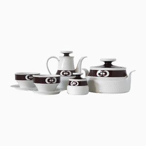Vintage Porcelain Set from Scherzer Bavaria, Germany, 1970s, Set of 5