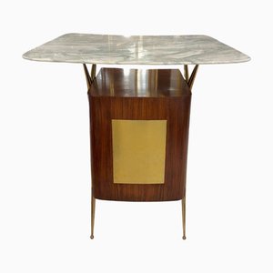Italian Bar Counter with Marble Top by Gio Ponti, 1950s