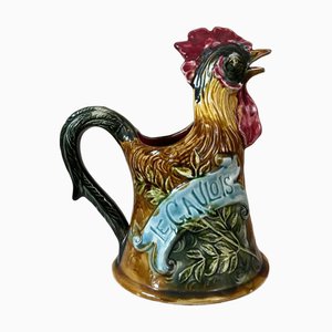 Earthenware Rooster Pitcher, 1890s