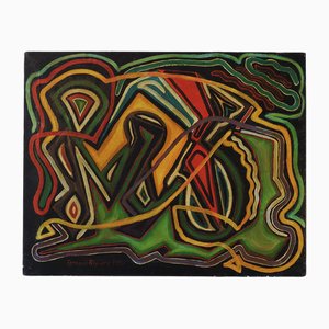 Fernand Rivière, Abstract Painting, 1975, Oil on Canvas