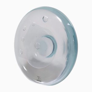 Rundes italienisches Vintage Glas von Renato Anatrà, 1980er