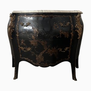 Black Lacquered Chest of Drawers