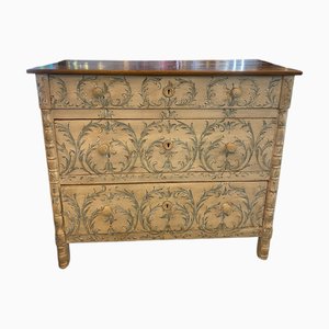 Blue Polychrome Florentine Chest of Drawers, 1890s
