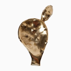 Vintage Sculptural Cast Brass Ashtray, 1970s