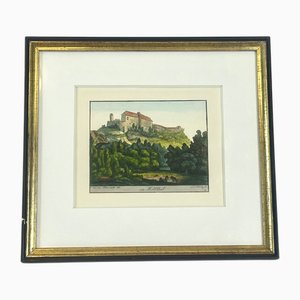 Konrad Horny after Carl Wolff, Todenwarth, Im Helltal, Color Etching on Paper, 18th Century, Framed