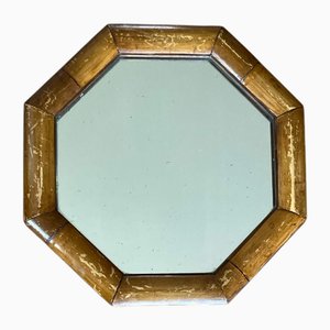 Mid-Century Modern Italian Octagonal Bamboo Framed Mirrors