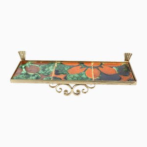 Wall Shelf with Ceramic Tiles by Ditta Abrhamova, 1960s