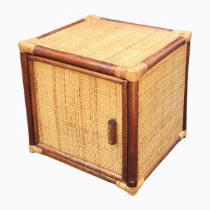 Rattan Cube with Storage