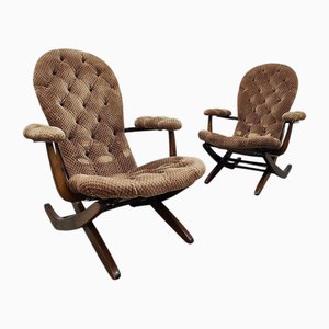 Moderne französische Midcentury Klappstühle, 1950er