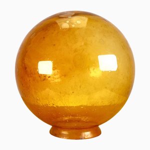 Vintage Deckenlampe aus Bernsteinfarbenem Glas, 1970er