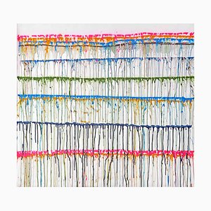 Sumit Mehndiratta, Vibrant Rain, 2025, Acrílico sobre lienzo