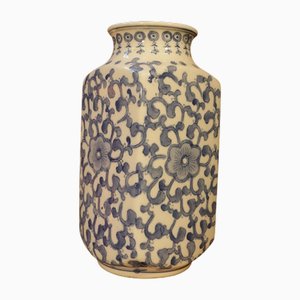 Vaso in porcellana blu e bianco
