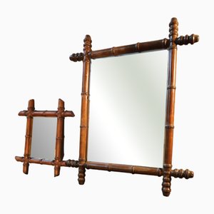 Miroirs Mid-Century en Forme de Bambou, France, Set de 2