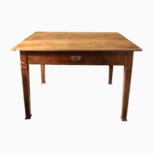 Table en Noyer avec Tiroir, 1940s-1950s