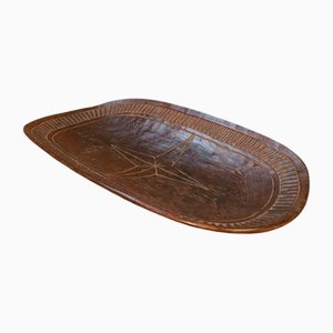 Handgeschnitzte Vintage Wengé Schale