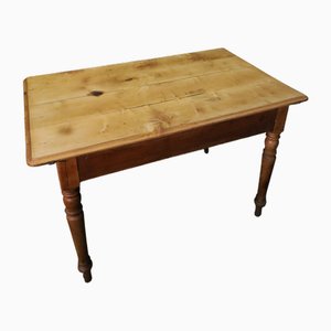 Petite Table de Salle à Manger Art Nouveau en Merisier