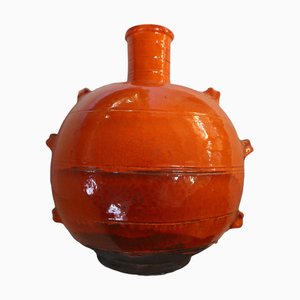 Large Antique Portuguese Clay Pot, 19th Century