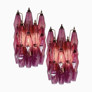 Italian Amethyst Murano Wall Lights, 1990s, Set of 2