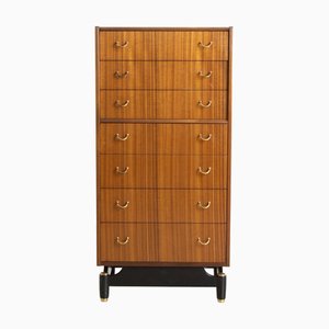 Mid-Century Librenza Tola & Black Chest of Drawers with Brass Handles, 1965