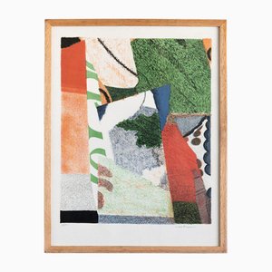Max Papart, Composition, Mid-Century, Lithograph on Paper, Framed