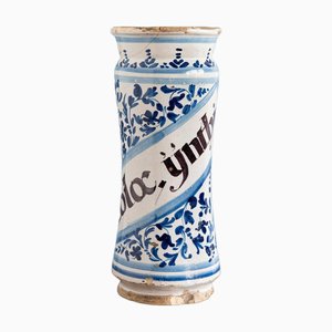 Vaso Albarello blu e bianco, Spagna, XVIII secolo