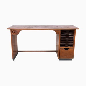Vintage Schreibtisch mit Schubladenschrank, 1950er