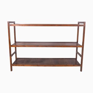 Vintage Wooden Three-Shelf Bookcase, 1960s