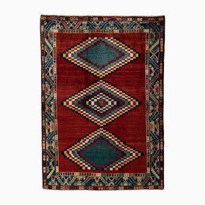 Hand-Knotted Gabbeh Nomad Rug with Geometry & Deep Colors