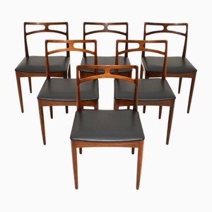 Sillas de comedor modelo 94 danesas vintage de Johannes Andersen para Christian Linneberg, 1960. Juego de 6