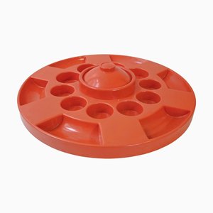 Space Age French Compartment Tray in Moulded Plastic by Créations Bismuth, 1970s