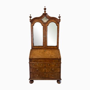 Antique Burr Walnut and Featherbanded Bookcase, 1710