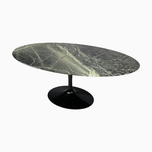 Mesa de comedor estadounidense de mármol verde de Eero Saarinen para Knoll Inc., años 80