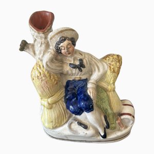Antique Victorian Staffordshire Flatback Figure, 1860