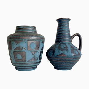 Mid-Century Ceramic Vases by Carstens Tonnieshöf for Carstens Tönnieshof, West Germany, 1960s, Set of 2