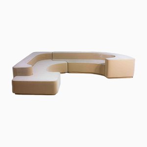 Set of Lara Sofa in Beige Velvet by Roberto Pamio for Stilwood, Italy, 1958