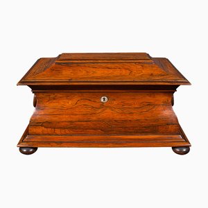 Carrito de té sarcófago antiguo de hojas sueltas, 1820