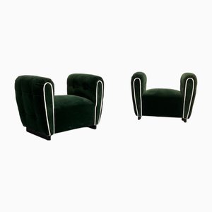 Vintage Poufs, 1940er, 2er Set