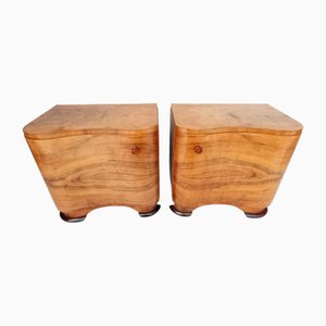 Bedside Tables by Jindrich Halabala for Up Závody, 1950s, Set of 2
