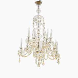 Lustre Vintage en Cristal avec 12 Lumières