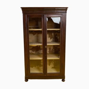 Bücherregal Kleiderschrank mit geschliffenem Glas, 19. Jh.