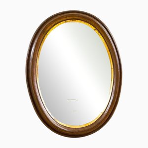 Oval Wooden Mirror, 1950s