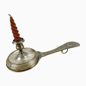 Candelabro Liberty de metal plateado